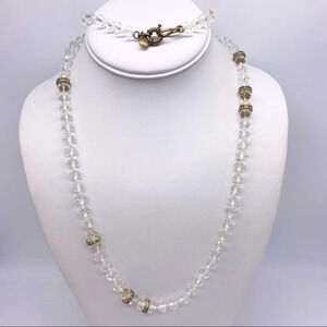 J. Crew Faceted Knotted Beads and Jeweled Rondelles Necklace